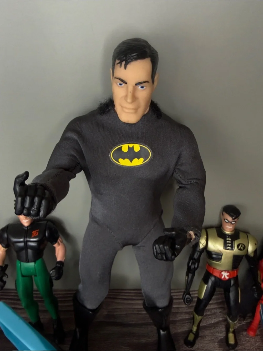 Batman Robin Figure Lot Batmobile Bruce Wayne Dick Grayson DC Comics Toys